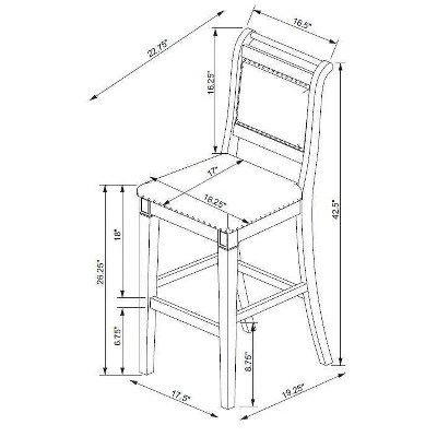 Emmy Counter Height Barstool - Linon 9 Emmy Counter Height Barstool - Linon - Image 9