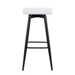 Set Of 2 Ale Faux Leather/Steel Barstools Black/White - LumiSource -Chic Furniture Store GUEST 943caf87 bf2c 405d 899c 64468dc1abe2