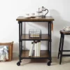 Kane Multifunction Cart Rustic Antique Oak/Black - Dorel Living
