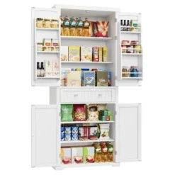 VASAGLE Kitchen Pantry Storage Cabinet, 71.9 Inches Tall Freestanding Cupboard With 1 Large Drawer, 6 Hanging Shelves -Chic Furniture Store GUEST 996721b2 ee36 4ffb afcc e01f0083d86a