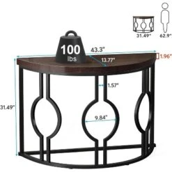 Tribesigns 43" Half Moon Console Table -Chic Furniture Store GUEST 9990f56b 7bca 4ac2 8e12 a55d77fe703f