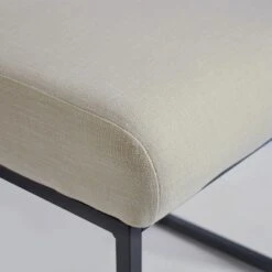 Set Of 2 Mason 25" Contemporary Armless Upholstered Fabric With Black Metal Sled Legs Counter Height Barstools-The Pop Maison -Chic Furniture Store GUEST 9a647c40 3e99 41b5 8087 b7d3cf462140