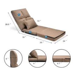 Costway Fold Down Chair Flip Out Lounger Convertible Sleeper Couch Futon Bed W/ Pillow 11 Costway Fold Down Chair Flip Out Lounger Convertible Sleeper Couch Futon Bed W/ Pillow -Chic Furniture Store GUEST 9c7eee78 d6db 4bfb b806 774e05b76879
