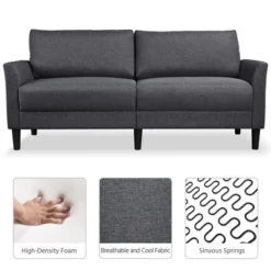 Yaheetech Modern Loveseat Sofa Couch 2-Seater Linen Fabric Upholstery Sofa Couch-Gray 10 Yaheetech Modern Loveseat Sofa Couch 2-Seater Linen Fabric Upholstery Sofa Couch-Gray -Chic Furniture Store GUEST 9ede0dcc 4b44 4650 9b86 2f33b49a3b63