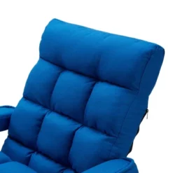 Jomeed Indoor Padded Ultra Soft Fabric Wearproof 6 Position Folding Chaise Lounge Sofa Chair W/Armrests And Detachable Chaise Footrest Pillow, Blue -Chic Furniture Store GUEST 9eea213a e064 41eb abae 752bdb94fbc3