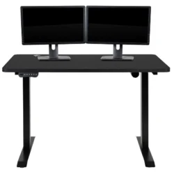 Emma And Oliver 48" Wide Black Electric Adjustable Standing Desk & Black Swivel Office Chair -Chic Furniture Store GUEST 9f0dcf3b f92a 4c7c 91a1 bdb3fc28cdd1