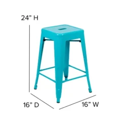 Flash Furniture Cierra Set Of 4 Commercial Grade 24" High Backless Metal Indoor Counter Height Stools With All-Weather Poly Resin Seats 21 Flash Furniture Cierra Set Of 4 Commercial Grade 24" High Backless Metal Indoor Counter Height Stools With All-Weather Poly Resin Seats -Chic Furniture Store GUEST a08b5275 e37b 4ec2 8461 262996b89442