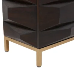 Contemporary Bold Facet Carved Wood Side Cabinet Brown - Olivia & May 19 Contemporary Bold Facet Carved Wood Side Cabinet Brown - Olivia & May -Chic Furniture Store GUEST a0a86305 29cd 4825 86aa b32c687ba72b