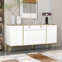 FUFU&GAGA Wave Finish 4 Door Floor Standing Sideboard With Adjustable Shelves 24 FUFU&GAGA Wave Finish 4 Door Floor Standing Sideboard With Adjustable Shelves -Chic Furniture Store GUEST a261275c 5d57 47a6 874e e6967ce81503