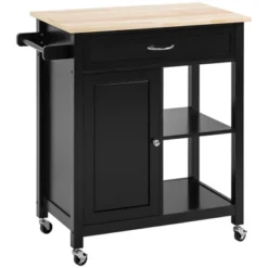 HOMCOM Rolling Kitchen Cart With Wood Top, Kitchen Island With Storage Drawer On Wheels For Dining Room 13 HOMCOM Rolling Kitchen Cart With Wood Top, Kitchen Island With Storage Drawer On Wheels For Dining Room -Chic Furniture Store GUEST a5f934c0 06ef 4faa 81a2 77946daf82a5