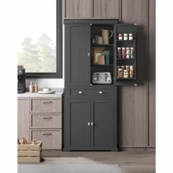 VASAGLE Kitchen Pantry Storage Cabinet, 71.9 Inches Tall Freestanding Cupboard With 1 Large Drawer, 6 Hanging Shelves -Chic Furniture Store GUEST a699adbb a08e 47da 9365 c3cca27a2c55