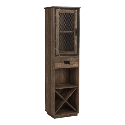 MiBasics Stormquiet Farmhouse 1 Drawer Tower Cabinet With Wine Rack And Shelves 6 MiBasics Stormquiet Farmhouse 1 Drawer Tower Cabinet With Wine Rack And Shelves - Image 6
