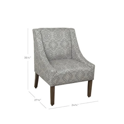 Modern Swoop Accent Armchair - HomePop 1 Modern Swoop Accent Armchair - HomePop