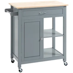 HOMCOM Rolling Kitchen Cart With Wood Top, Kitchen Island With Storage Drawer On Wheels For Dining Room 15 HOMCOM Rolling Kitchen Cart With Wood Top, Kitchen Island With Storage Drawer On Wheels For Dining Room -Chic Furniture Store GUEST aed5098c 78fc 4944 b595 04ccafa368f3
