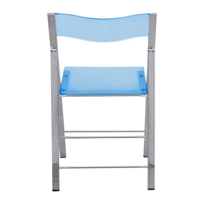 LeisureMod Menno Folding Dining Chair With Stainless Steel Frame, Compact And Durable Design For Kitchen, Balcony, Patio, Garden, Office, Or Event Use 7 LeisureMod Menno Folding Dining Chair With Stainless Steel Frame, Compact And Durable Design For Kitchen, Balcony, Patio, Garden, Office, Or Event Use - Image 7