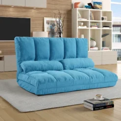 Whisen Double Chaise Lounge Sofa Floor Couch And Sofa With Two Pillows -Chic Furniture Store GUEST b07c8f1b 88b9 483d abc3 e768babdd19e