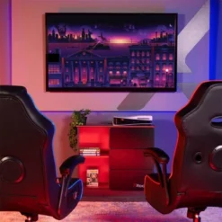 Carbon-Tek Gaming Storage Unit With LED Gray/Red - X Rocker -Chic Furniture Store GUEST b1d57f42 4bf8 4132 9e94 feb8090cfbc8