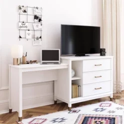 Westerleigh 3 In 1 Media Dresser And Desk Combo - CosmoLiving By Cosmopolitan -Chic Furniture Store GUEST b2ec9f25 7975 4ace ba06 6f2304f6d927