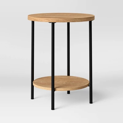 Wood And Metal Round End Table - Room Essentials™ 6 Wood And Metal Round End Table - Room Essentials™ - Image 6