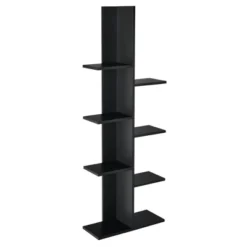 Costway 8-shelf Bookcase Freestanding Tree Shelf Display Storage Stand BlackWhite -Chic Furniture Store GUEST b55ad8ae 0db5 4fd3 94b3 dab2feeebcc5