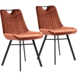 Set Of 2 Jill Dining Chairs Brown - ZM Home -Chic Furniture Store GUEST b581f2a9 1116 4263 b1cd 4c4686c9f653