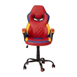 BlackArc High Back Gaming Chair With Red And Yellow Faux Leather Upholstery, Adjustable Swivel Seat And Padded Flip-Up Arms -Chic Furniture Store GUEST b68819a0 c597 4488 a4c0 d030156f3468