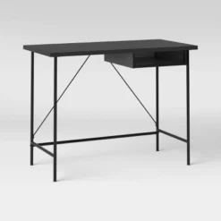 Wood And Metal Writing Desk With Storage - Room Essentials™ -Chic Furniture Store GUEST b6ee626e 3265 49db 8365 a9aaf9b3dcc2