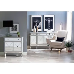 Falcone Console Silver - Powell Company -Chic Furniture Store GUEST b7b6355f 7144 4a9b 8d10 c64f8012cb2d