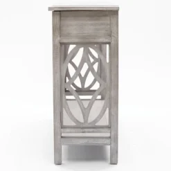 LuxenHome Gray Wood 2-Drawer 1-Shelf Console And Entryway Table 27 LuxenHome Gray Wood 2-Drawer 1-Shelf Console And Entryway Table -Chic Furniture Store GUEST b84a0a6c 9129 4196 bca7 e4f6cc6406b0