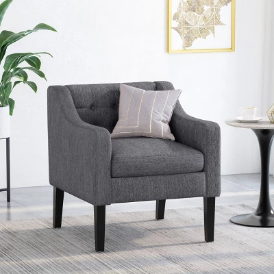 Deanna Contemporary Fabric Tufted Accent Chair - Christopher Knight Home 1 Deanna Contemporary Fabric Tufted Accent Chair - Christopher Knight Home
