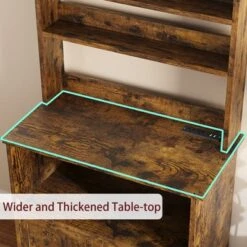 Microwave Stand Bakers Rack Cabinet, Farmhouse Wooden Storage Cabinet With Power Outlet With Thickened Counter -Chic Furniture Store GUEST ba7dd489 9614 4422 ba4c 34a17c3d2b1f