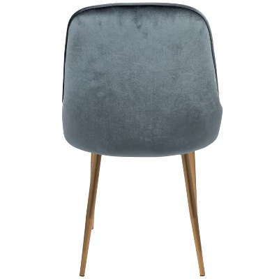 Set Of 2 Marcl Contemporary Dining Chair Gold/Blue - LumiSource 4 Set Of 2 Marcl Contemporary Dining Chair Gold/Blue - LumiSource - Image 4