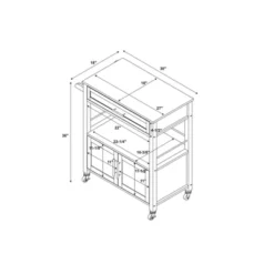 Cameron Kitchen Cart With Granite Top - Linon -Chic Furniture Store GUEST be1c3227 0cd3 4507 a1b9 dad11e857247