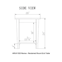 Round End Table Reclaimed Wood Natural - Alaterre Furniture -Chic Furniture Store GUEST beb995cd f1bf 4d9e 864b b00cee2a13f3