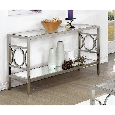 Nora Console Table Chrome - HOMES: Inside + Out 1 Nora Console Table Chrome - HOMES: Inside + Out