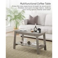 2-Tier Industrial Coffee Table With Storage Shelf For Small Apartment Living Room -Chic Furniture Store GUEST bf750db2 b800 4983 b65e 8f4ea44a5ab7