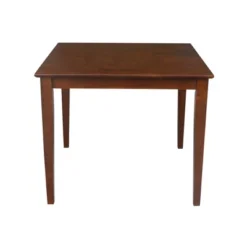 36" Square Solid Wood Top Table With Shaker Legs - International Concepts