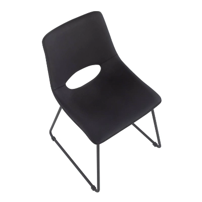 Set Of 2 Robbi Steel/Faux Leather Dining Chairs - LumiSource 6 Set Of 2 Robbi Steel/Faux Leather Dining Chairs - LumiSource - Image 6