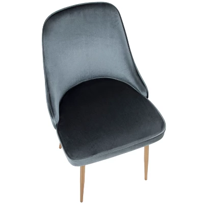 Set Of 2 Marcl Contemporary Dining Chair Gold/Blue - LumiSource 6 Set Of 2 Marcl Contemporary Dining Chair Gold/Blue - LumiSource - Image 6