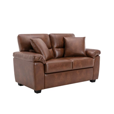 Morden Faux Leather Upholsteredwith Pillows -Morden Fort 1 Morden Faux Leather Upholsteredwith Pillows -Morden Fort