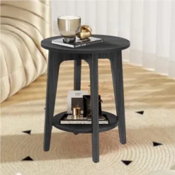 LEDREM Round End Table Farmhouse Small Side Table Living Room Corner Table Drink Table 15 LEDREM Round End Table Farmhouse Small Side Table Living Room Corner Table Drink Table -Chic Furniture Store GUEST c3f3b81e 8e30 4b93 a681 d8e3b2f944ed