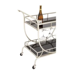Modern 2 Tier Cart Silver - Olivia & May -Chic Furniture Store GUEST c50bc8ed 3306 433e aec5 0589ffd9e2c0