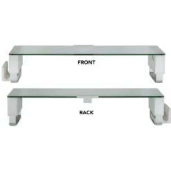 Mount-It! Tempered Glass And Aluminum Monitor Stand With USB Adapter | Fits Up To 32" Monitors | 66 Lbs. Weight Capacity -Chic Furniture Store GUEST c7be9d76 a205 4359 80f9 887100681907