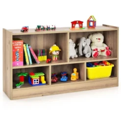 Costway Kids 2-Shelf Bookcase 5-Cube Wood Toy Storage Cabinet Organizer -Chic Furniture Store GUEST c8aff24d c5b4 4768 9be7 2c9f6837e92c