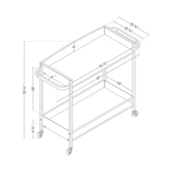 City Life Bar Cart With Wine Glass Rack - South Shore -Chic Furniture Store GUEST c936530a 2e74 40ae bd87 3b0926a7b34c