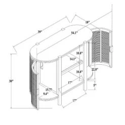 Portola Hills Caned Door Console With Shelves - Threshold™ Designed With Studio McGee -Chic Furniture Store GUEST ca010533 3434 4baa 9362 bdbf17be2193