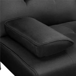 Yaheetech Convertible Futon Sofa Bed Tufted Fabric Futon With Cupholders And Pillows -Chic Furniture Store GUEST cdb17eb5 fbc9 4cd4 bb2b 9c11482e4d27