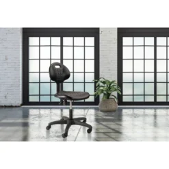 16"-21" Adjustable Height Polyurethane Task Office Chair Black- Hampden Furnishings 19 16"-21" Adjustable Height Polyurethane Task Office Chair Black- Hampden Furnishings -Chic Furniture Store GUEST ce77391b 7729 4d30 b30f c328f6ea4b14