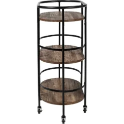 Honey-Can-Do 3 Tier Oval Bar Cart Walnut -Chic Furniture Store GUEST d0d841ed 0a7d 4c30 b3a7 e507ae002f85