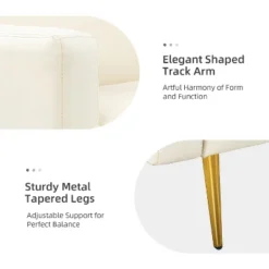 Lanna 76"Wide Vegan Leather Modern Style Convertible Futon Sofa Bed For Living Room Guest Bedroom | ARTFUL LIVING DESIGN -Chic Furniture Store GUEST d1a66786 d6af 4cdc 8707 0711c8993daf